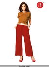 Orange Colour Latest Fancy Stylish Party Wear Premium Quality Paper Pant Collection 1007